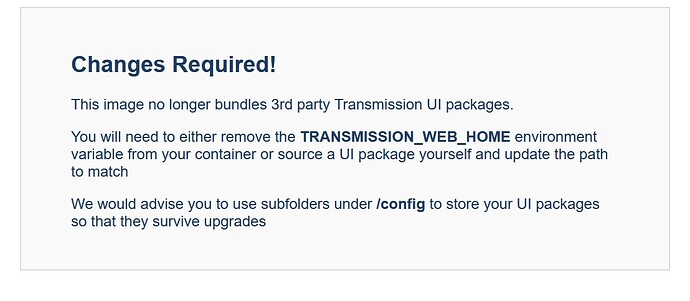 1 Transmission web-ui no 3rd party